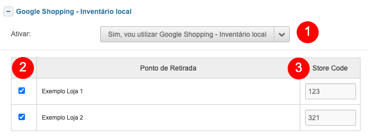 Ativando o Google Shopping para anúncios de inventário local