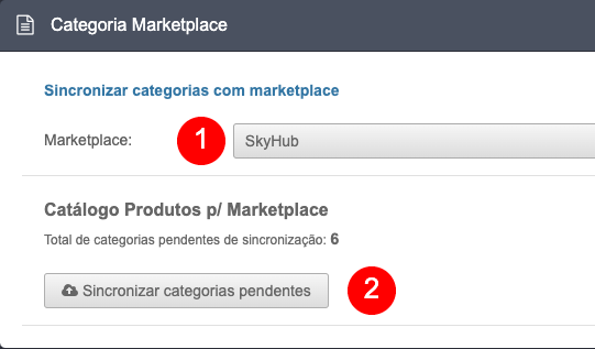Sincronizando as categorias com o marketplace